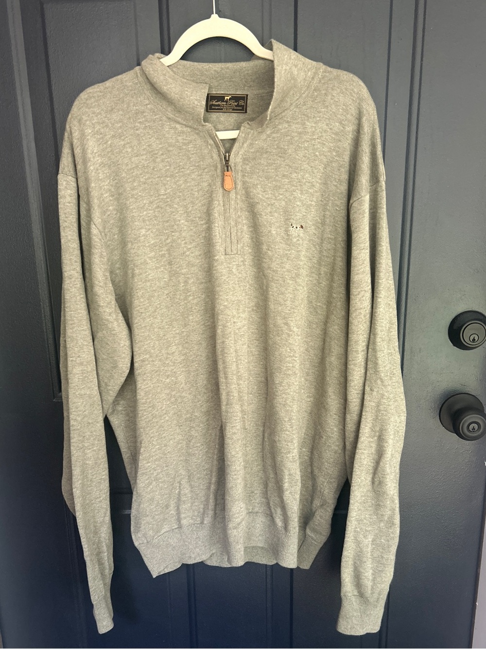 Southern Point Co Gray Quarter Zip Pullover Sweater Size XXL